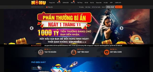 Nohu với giao diện trực quan sang trọng, huyền bí